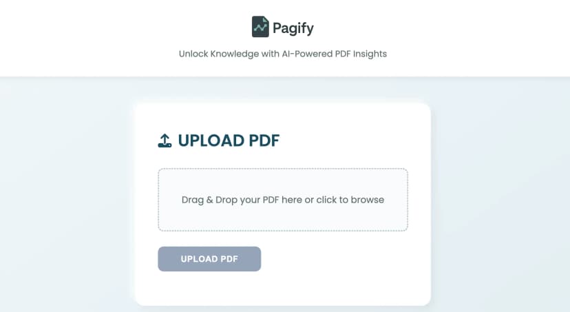 Pagify project screenshot